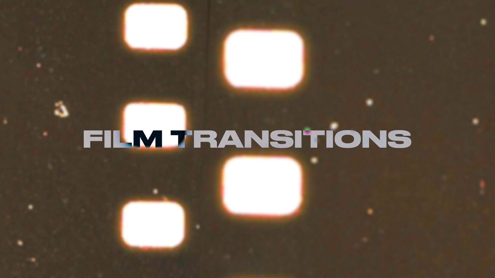 PR模板：35个复古做旧胶片放映机烧焦损坏胶片颗粒边框转场过渡（13162）