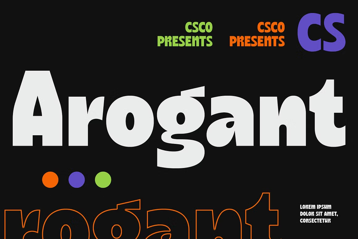 英文字体:复古趣味圆润粗体logo标题排版无衬线字体 CS Arogant – Bold Font(13438) 英文字体:复古趣味圆润粗体logo标题排版无衬线字体 CS Arogant – Bold Font(13438)