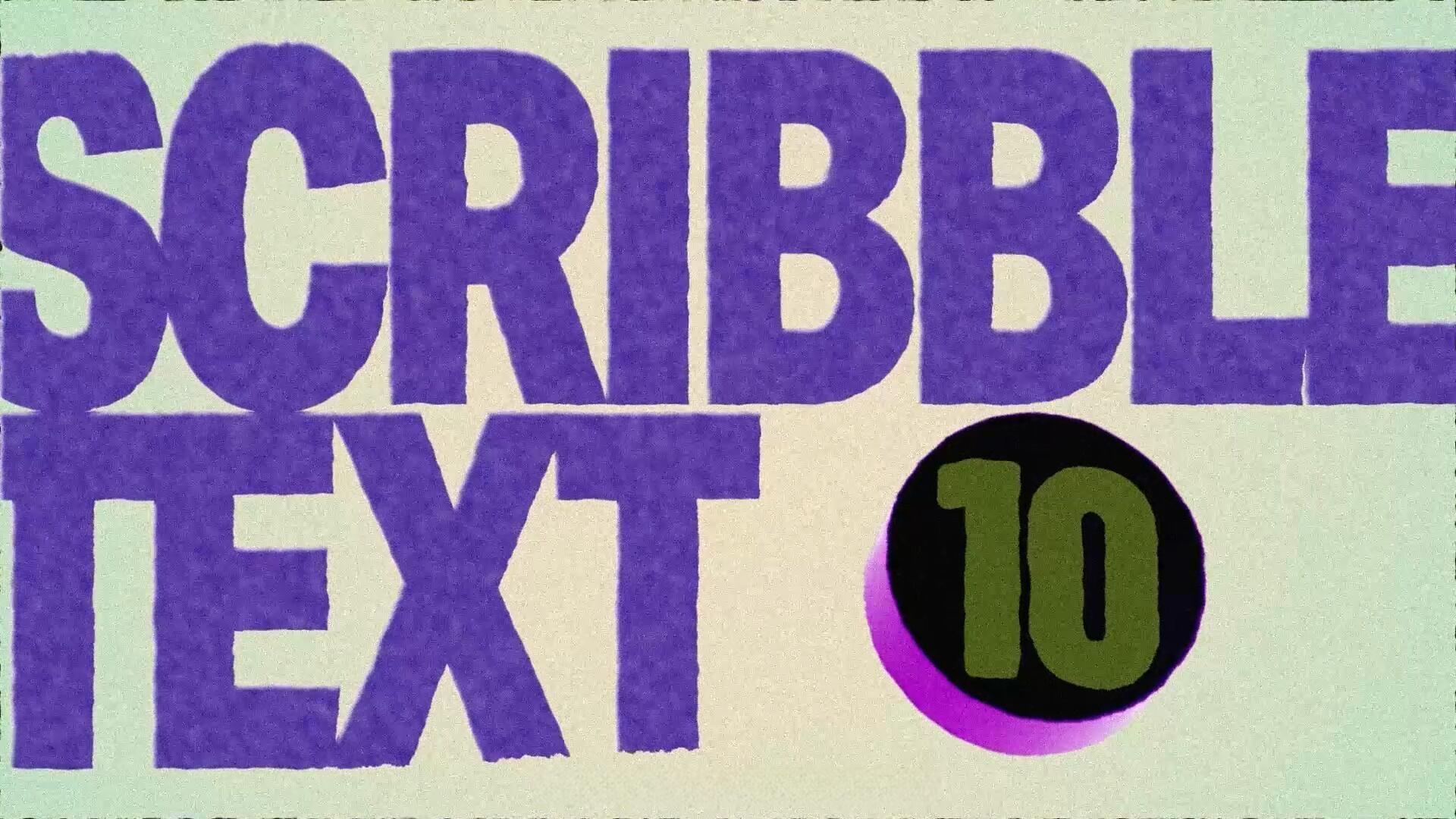 AE模板：大胆潦草粉笔手绘涂鸦粗糙文字标题动画（13879）