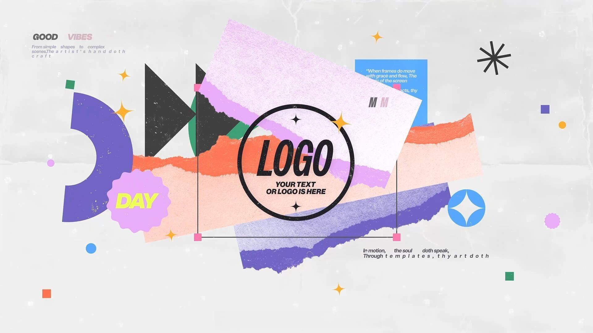 AE模板:复古美学拼贴艺术撕纸纸张VLOG开场片头动画模板(13876) AE模板:复古美学拼贴艺术撕纸纸张VLOG开场片头动画模板(13876)