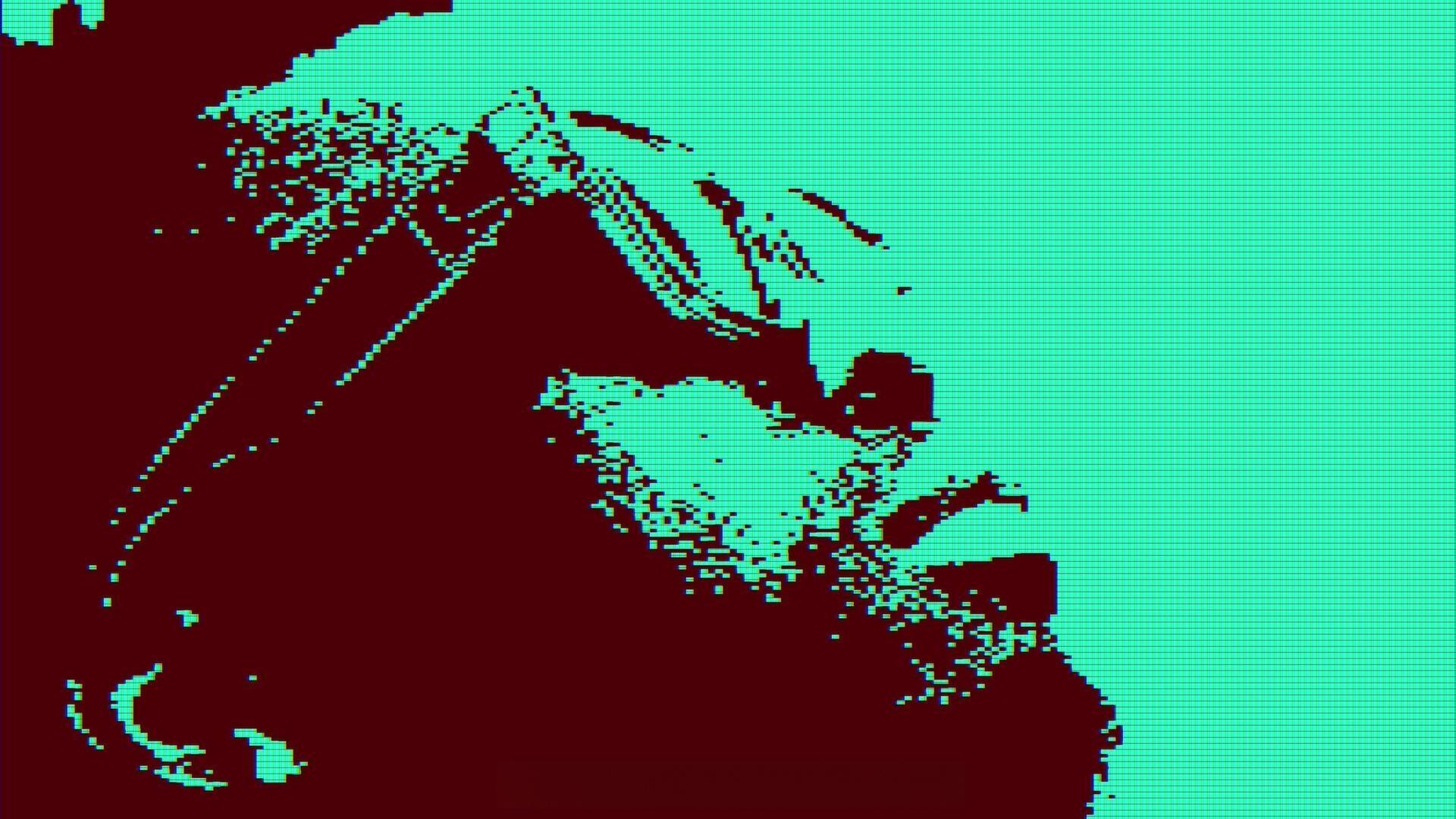 AE模板：复古8bit像素风格做旧半色调数字失真动态艺术效果模板（13692）