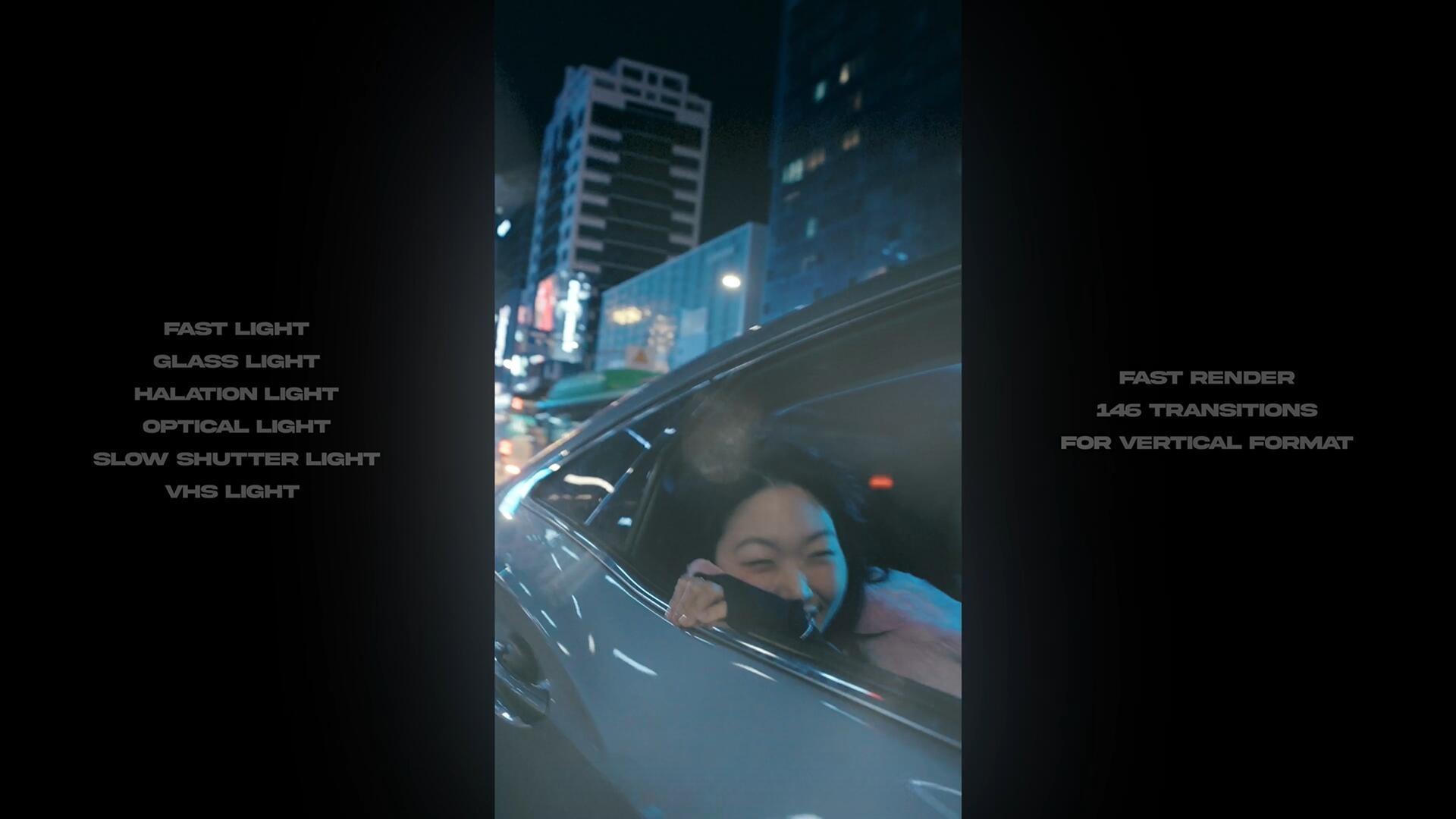 146个复古美学慢快门、VHS、光环、快速霓虹灯光擦拭剪辑叠加竖屏转场过渡 Light Transitions（13485）
