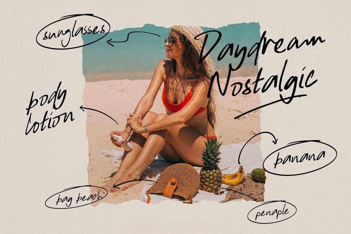 英文字体：真实自然流畅手写连笔logo徽标标题排版字体 Monling Handwritten Notes Font（13688）