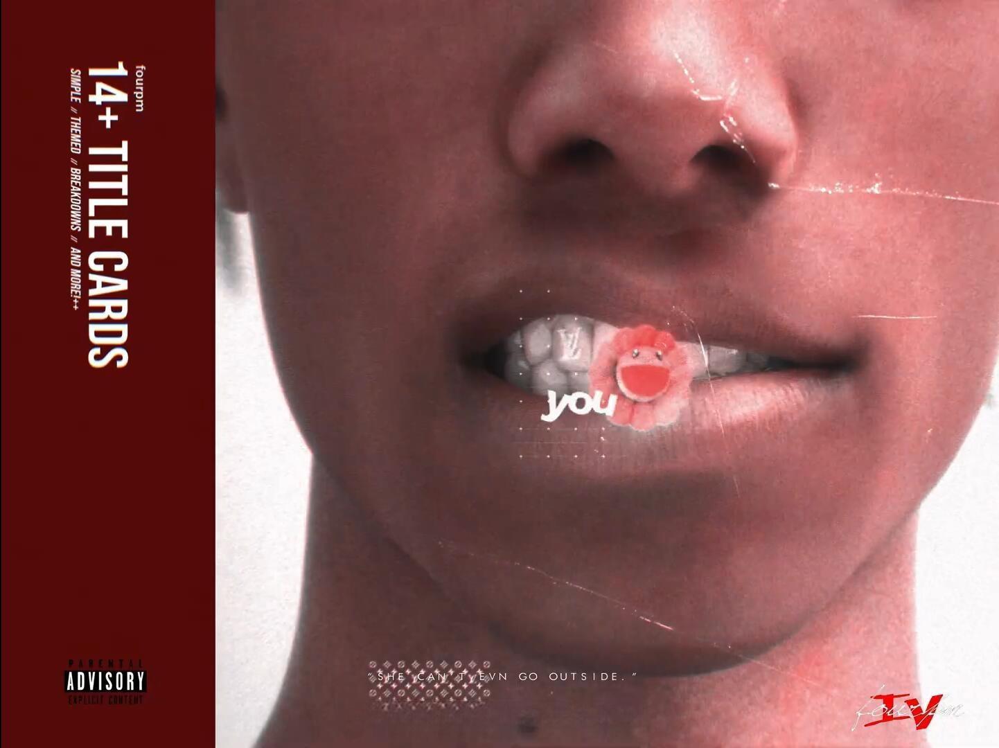 嘻哈朋克风格酸性金属镀铬音乐MV短片剪辑3D字母标题动画AE+Blender项目文件 4pm’s Title Card Pack（13052）