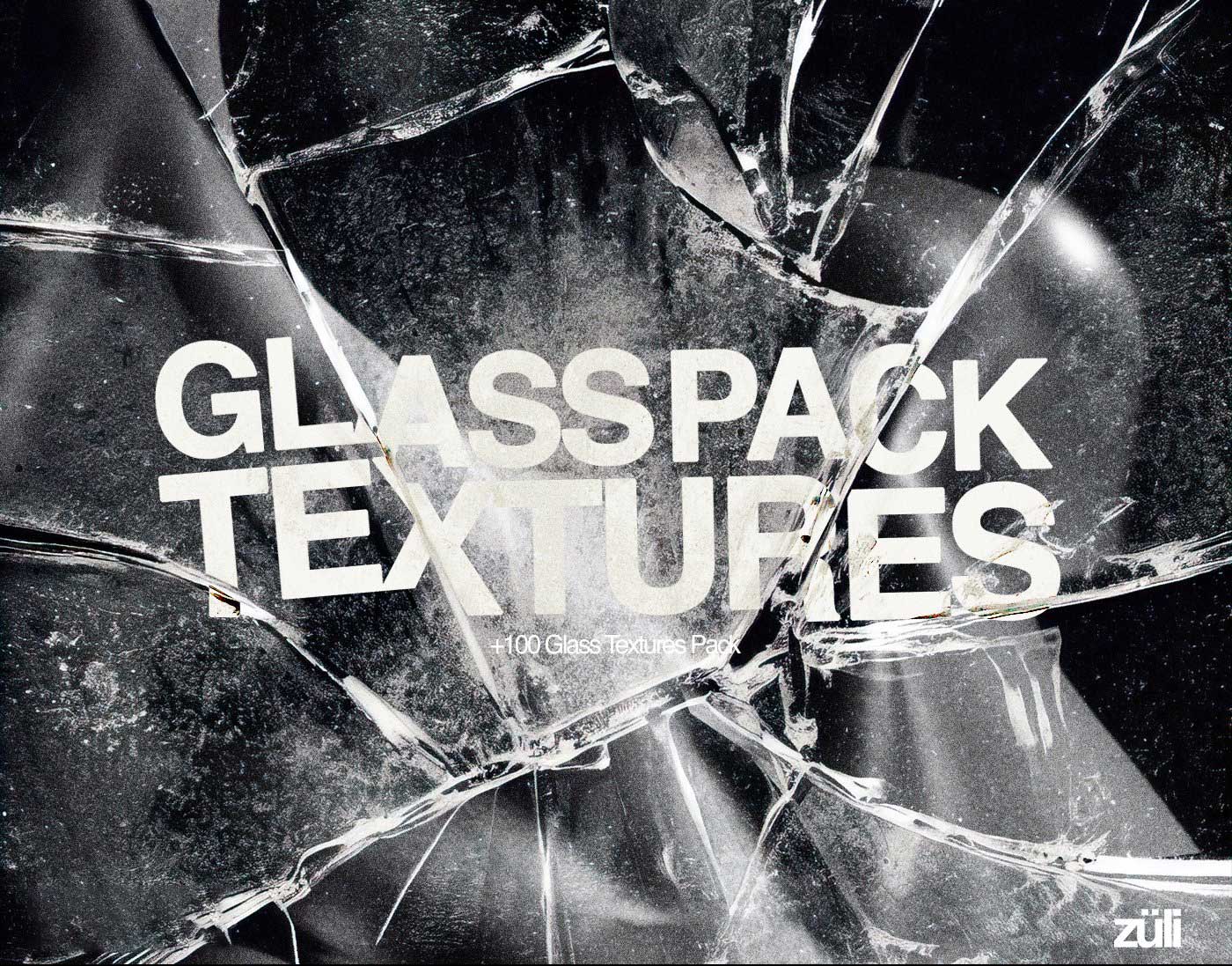 100个真实质感镜面玻璃破碎碎裂裂痕折射扭曲图片文本4K叠加效果纹理素材 Züli – 100 Broken Glass Textures Pack（13404）