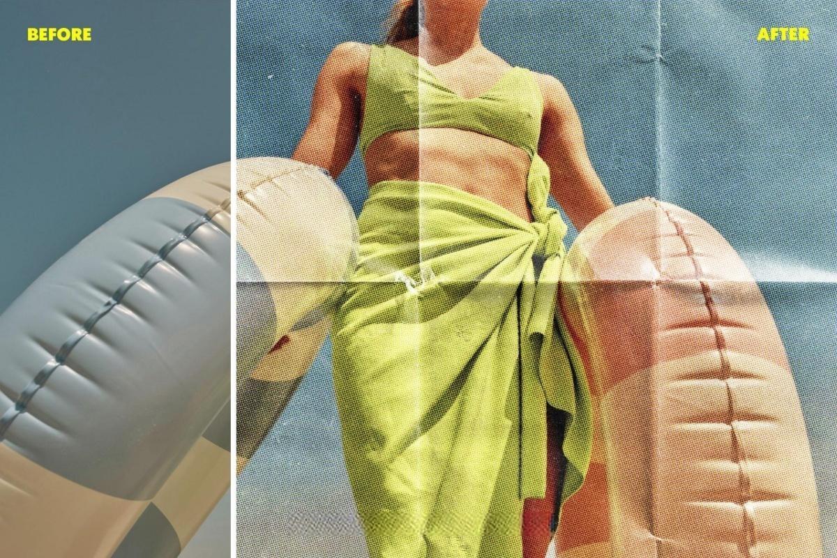 复古老化褶皱磨损污迹颗粒折痕折叠纸纹纸张叠加PSD特效样机 Folded Paper Photo Effect（13268）