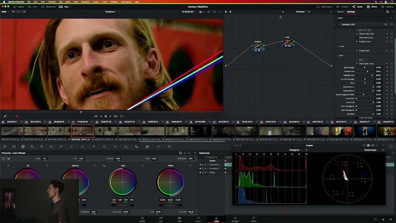 达芬奇插件:热门大师级电影美学曲线、分色、饱和度、色调、密度调整视频调色插件 Procolorist Contour v2.1.6 for DaVinci Reslove WIN/MAC(13425) 达芬奇插件:热门大师级电影美学曲线、分色、饱和度、色调、密度调整视频调色插件 Procolorist Contour v2.1.6 for DaVinci Reslove WIN/MAC(13425)