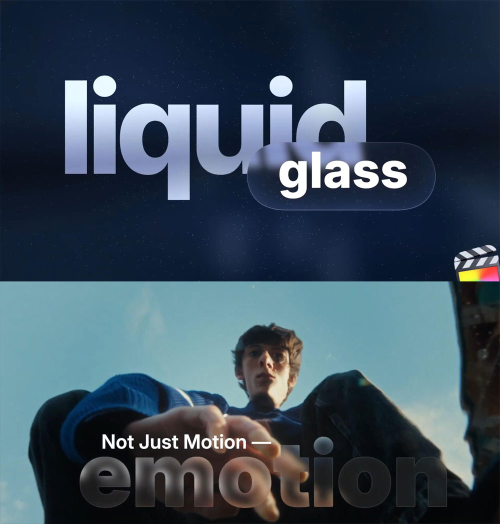 FCPX插件:41个全新苹果液态玻璃风格标题、转场过渡效果动画 Liquid Glass(13547) FCPX插件:41个全新苹果液态玻璃风格标题、转场过渡效果动画 Liquid Glass(13547)