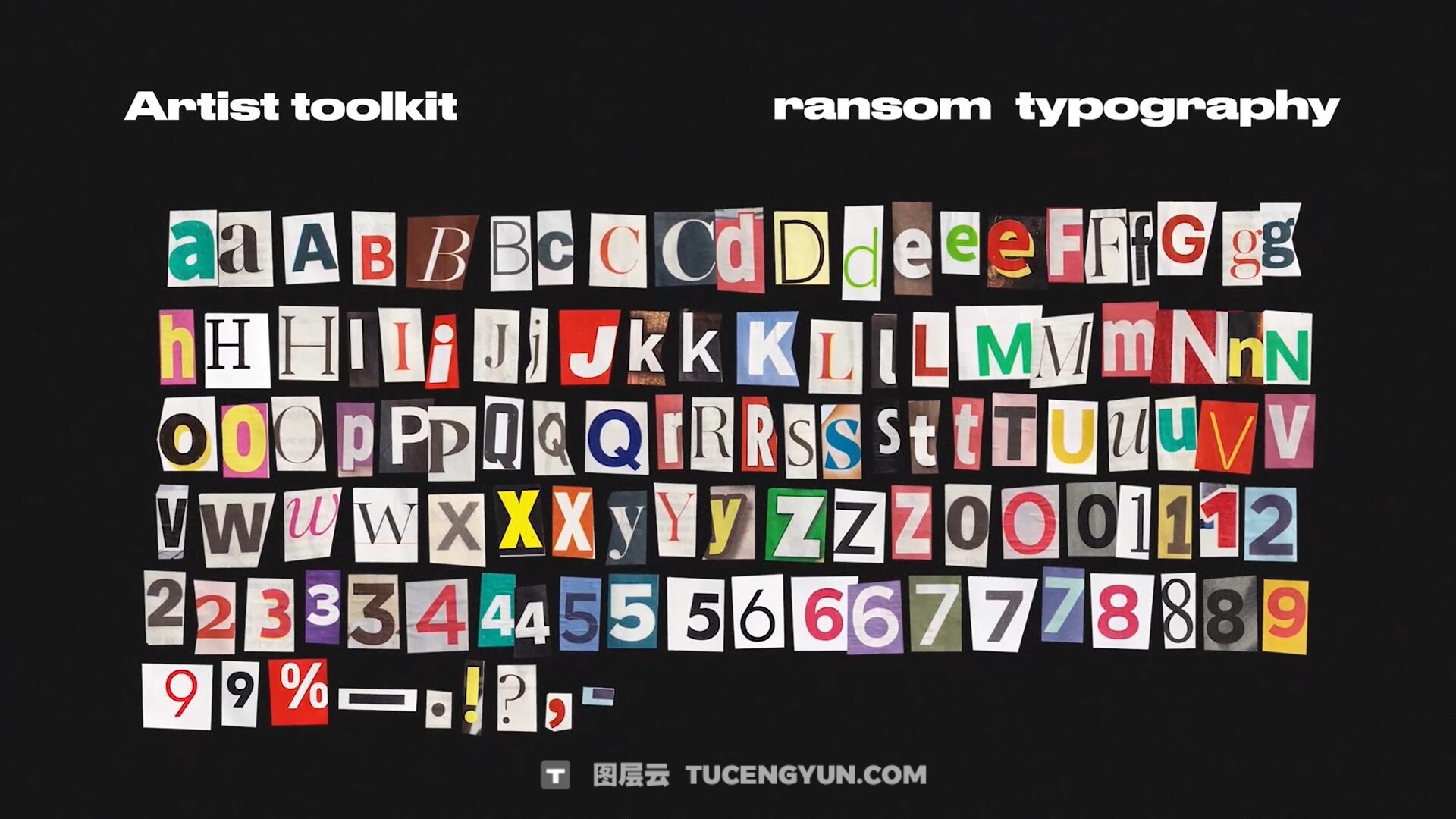 205个复古拼贴艺术垃圾摇滚涂鸦纸张、纸框、贴纸、纸张过渡、胶带碎片视频剪辑素材包（14008）