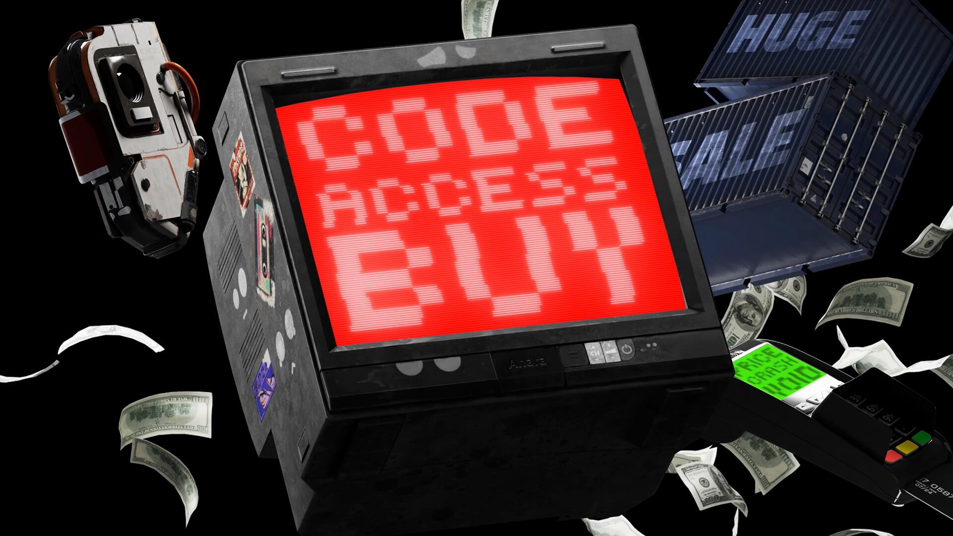 视频素材：赛博朋克风格创意潮流物料剪辑3D元素物品叠加动画（13860）