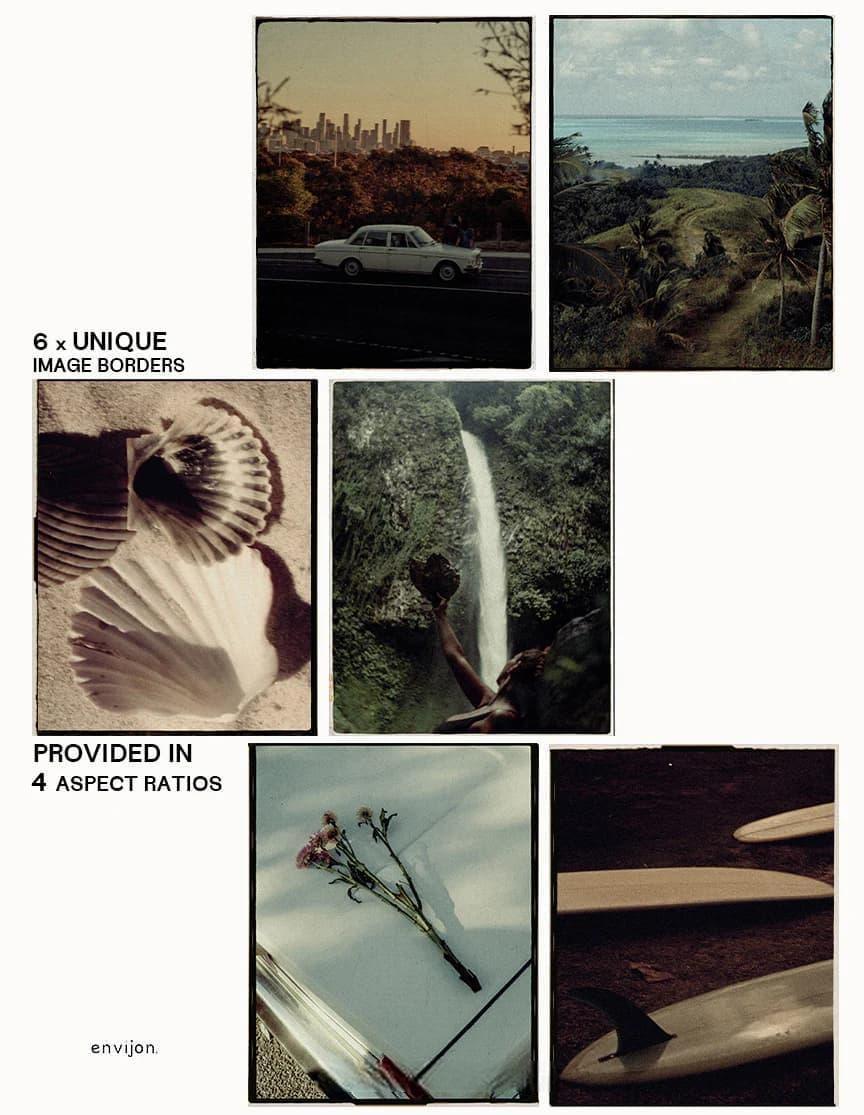 复古35mm胶片色调风格化漏光、划痕、灰尘、颗粒、怀旧照片集LR调色预设 Envijon Nostalgia Photo Collection（13019）