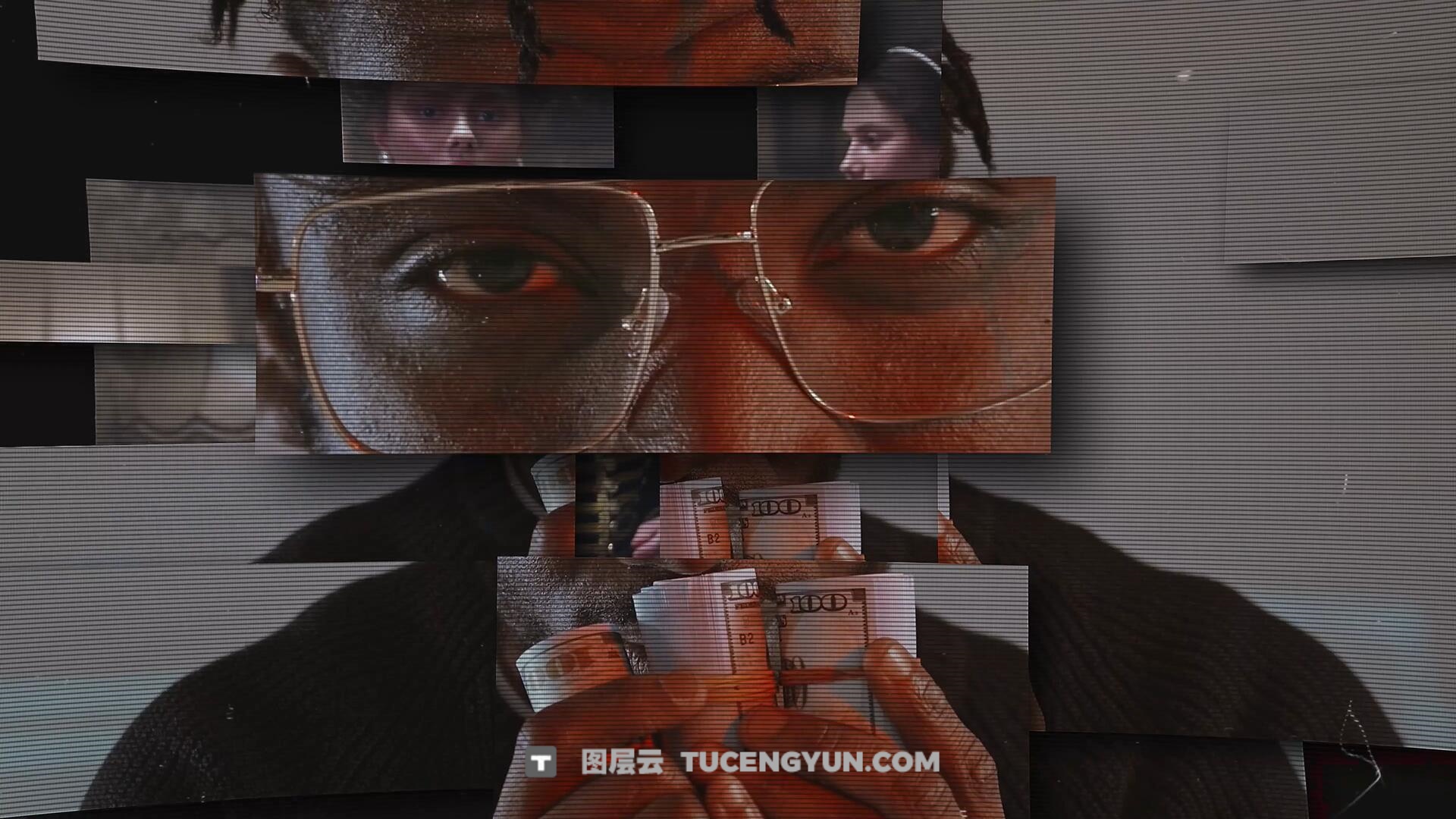 PR模板：创意画面切割拼贴艺术风格转场过渡（13988）