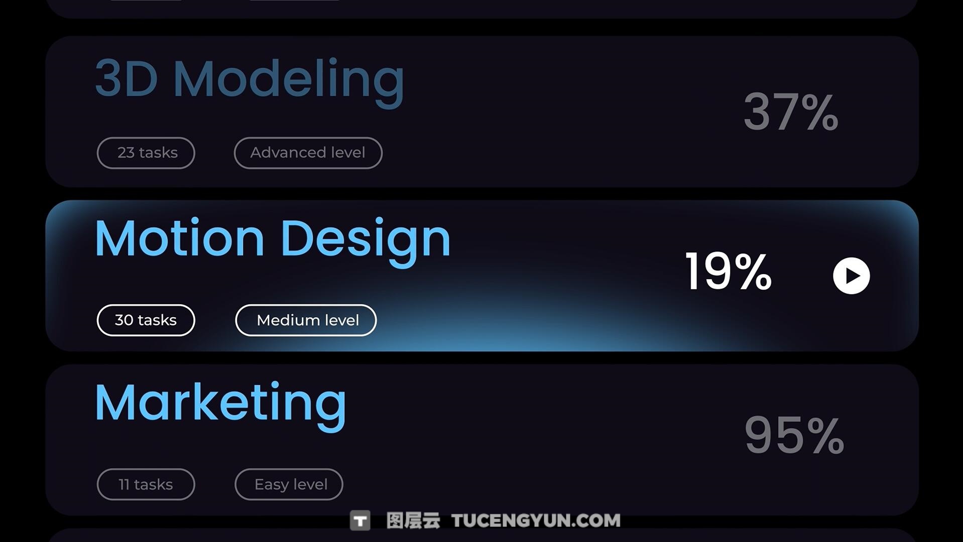 FCPX插件：极简主义文字标题轮播、循环、滚动场景动画排版模板（13982）