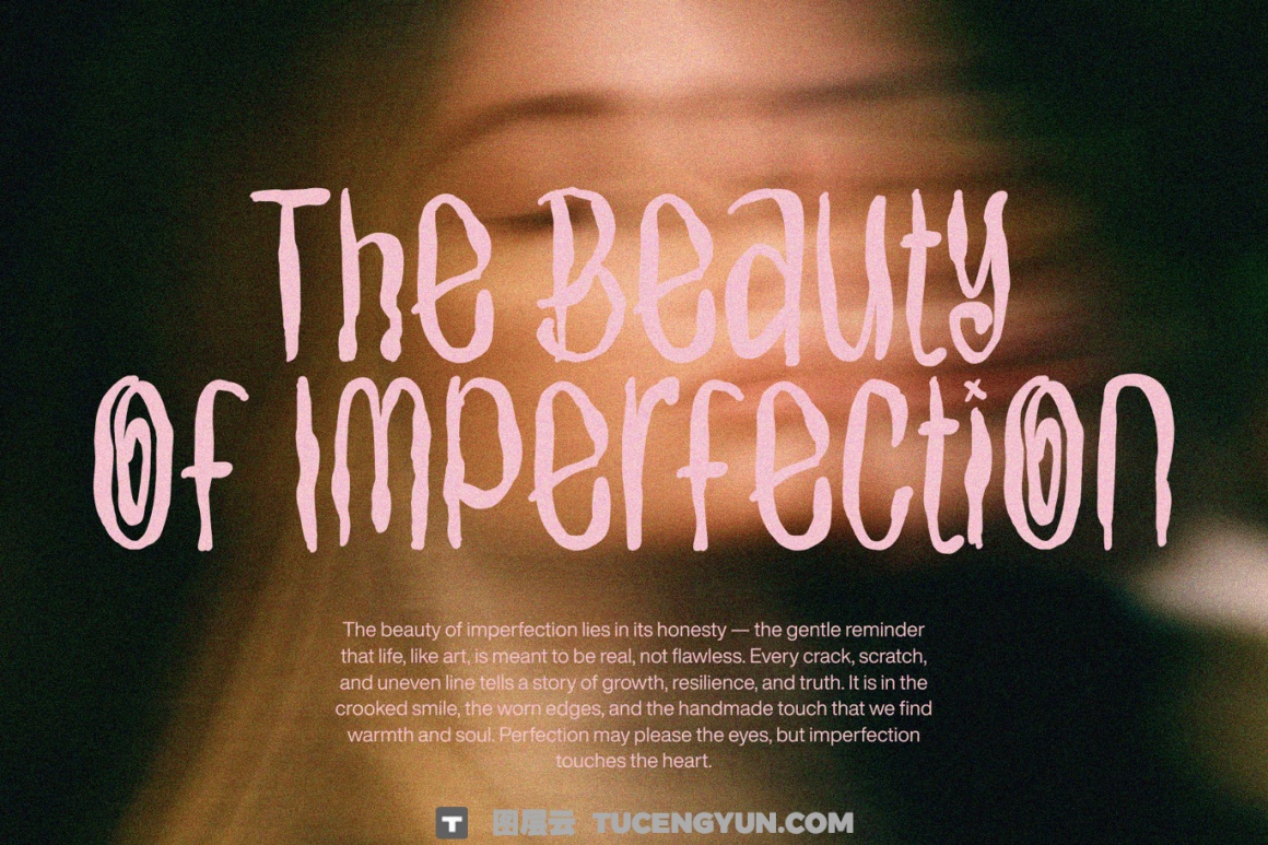 英文字体：复古氛围手绘歪扭传统艺术品牌封面海报设计字体（14005）