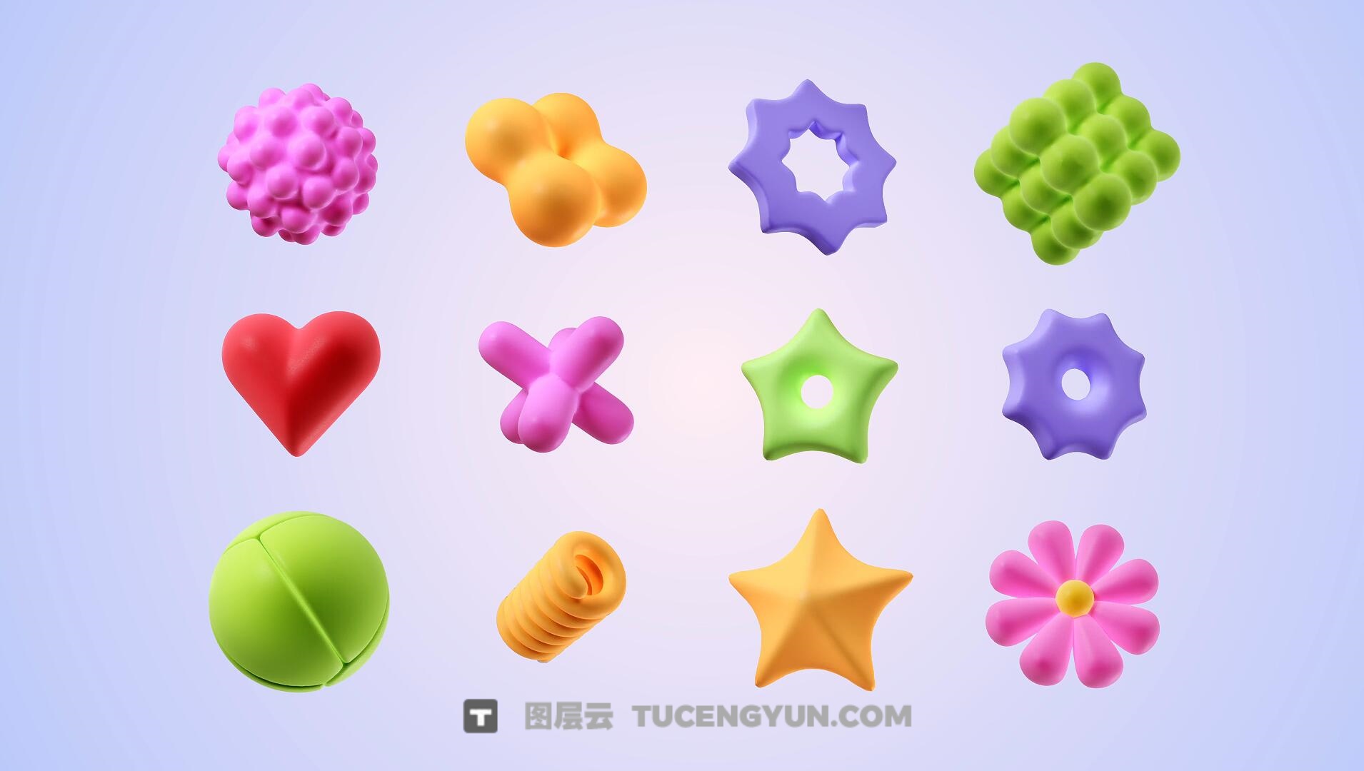 视频素材：36个创意现代3D表情符号图标社交媒体透明通道MOV视频素材（13999）