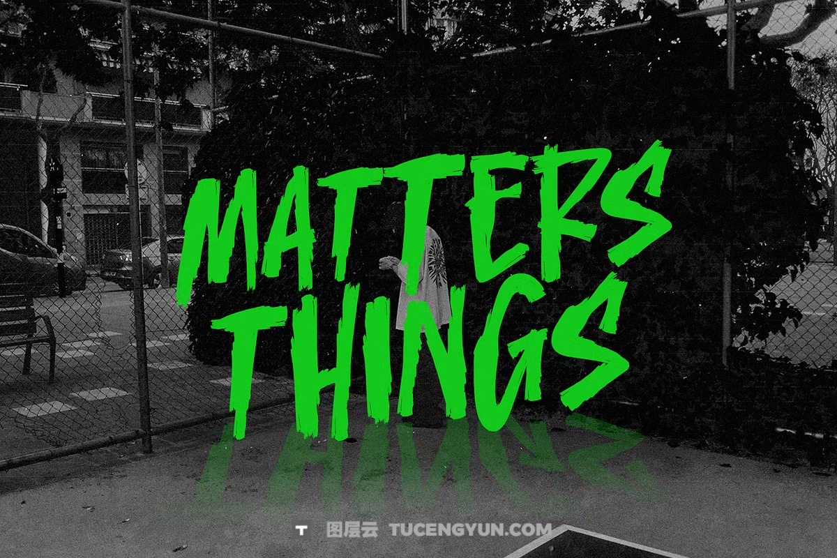 英文字体：大胆街头涂鸦手写笔触粗糙边缘干刷纹理封面设计字体 Jaber Maester Handmade Display Brush（13979）