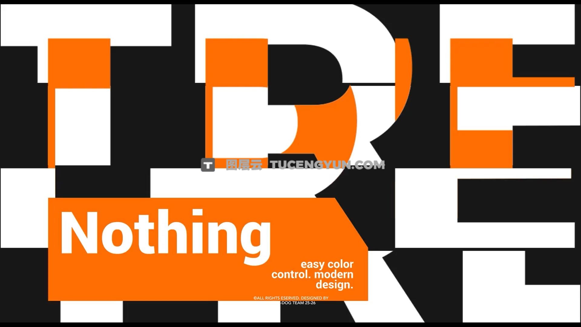 AE/PR模板：野蛮动力学无缝循环粗体大文本标题排版海报动画（14023）