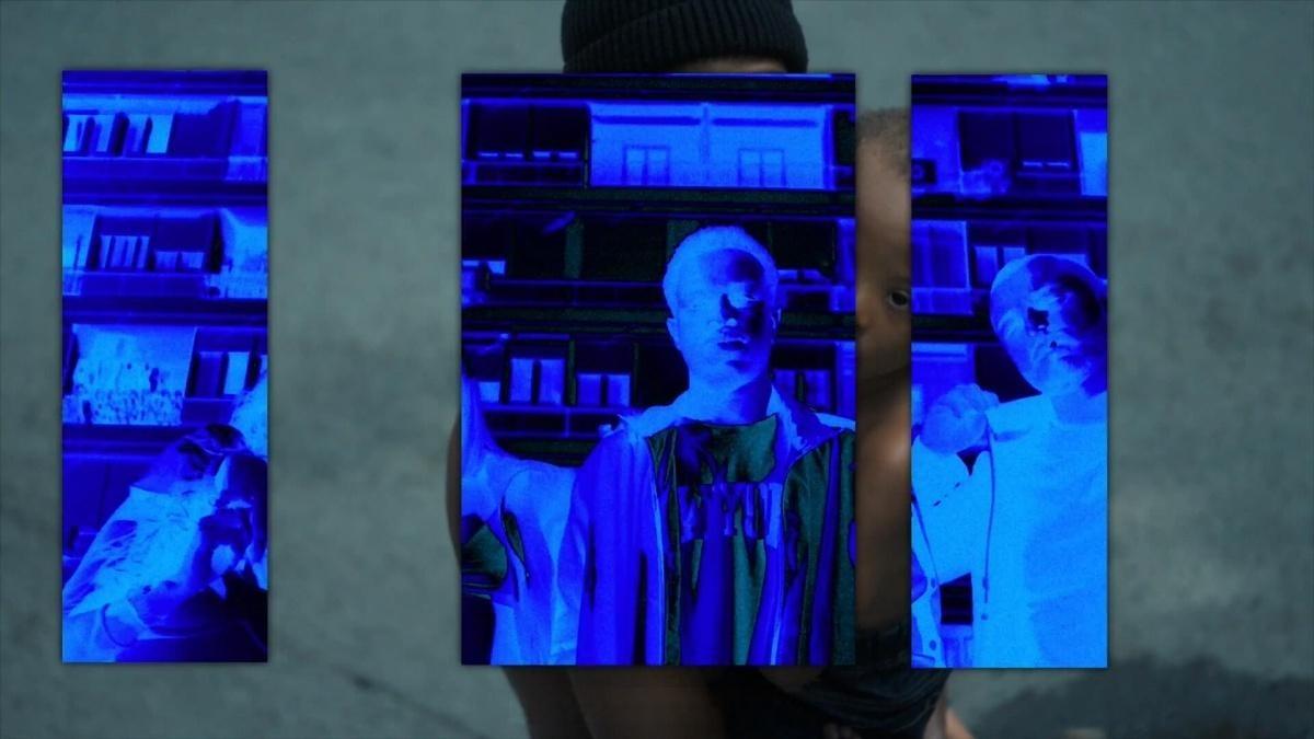 AE/PR模板：嘻哈说唱红外热感成像毛刺截图随机显示无缝转场过渡（12930）