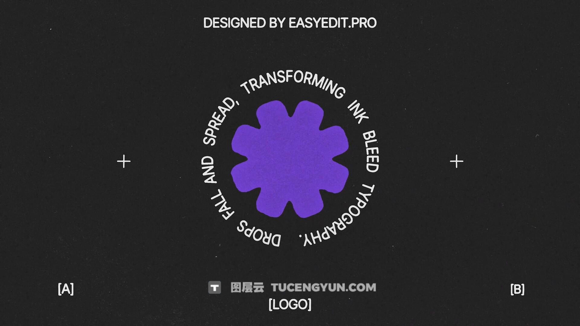 达芬奇预设：复古墨水晕染墨迹出血渗色仿真文本标题动画（13936）