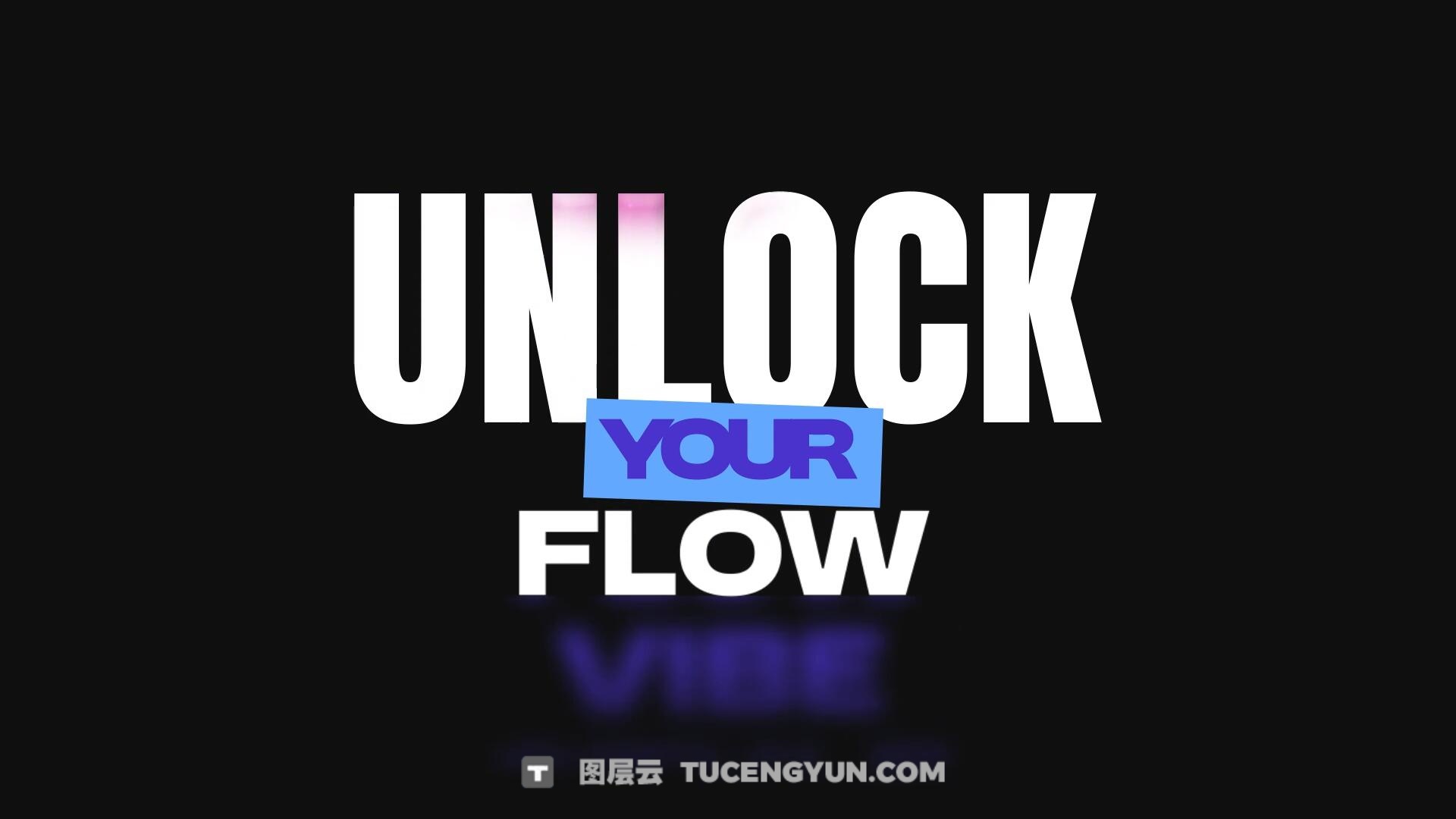 PR模板：全新文字标题轮播、循环、滚动、旋转效果动画模板（13967）