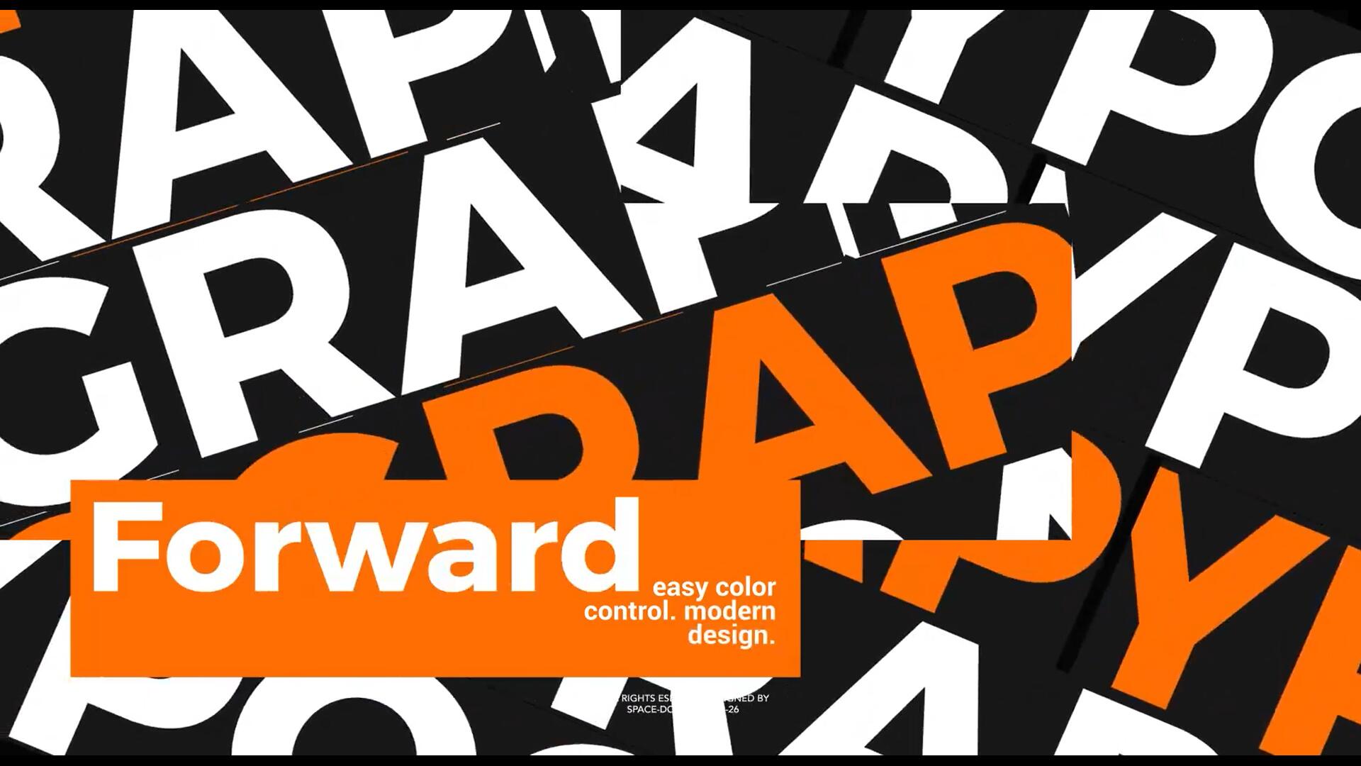 AE/PR模板：野蛮动力学无缝循环粗体大文本标题排版海报动画（14023）