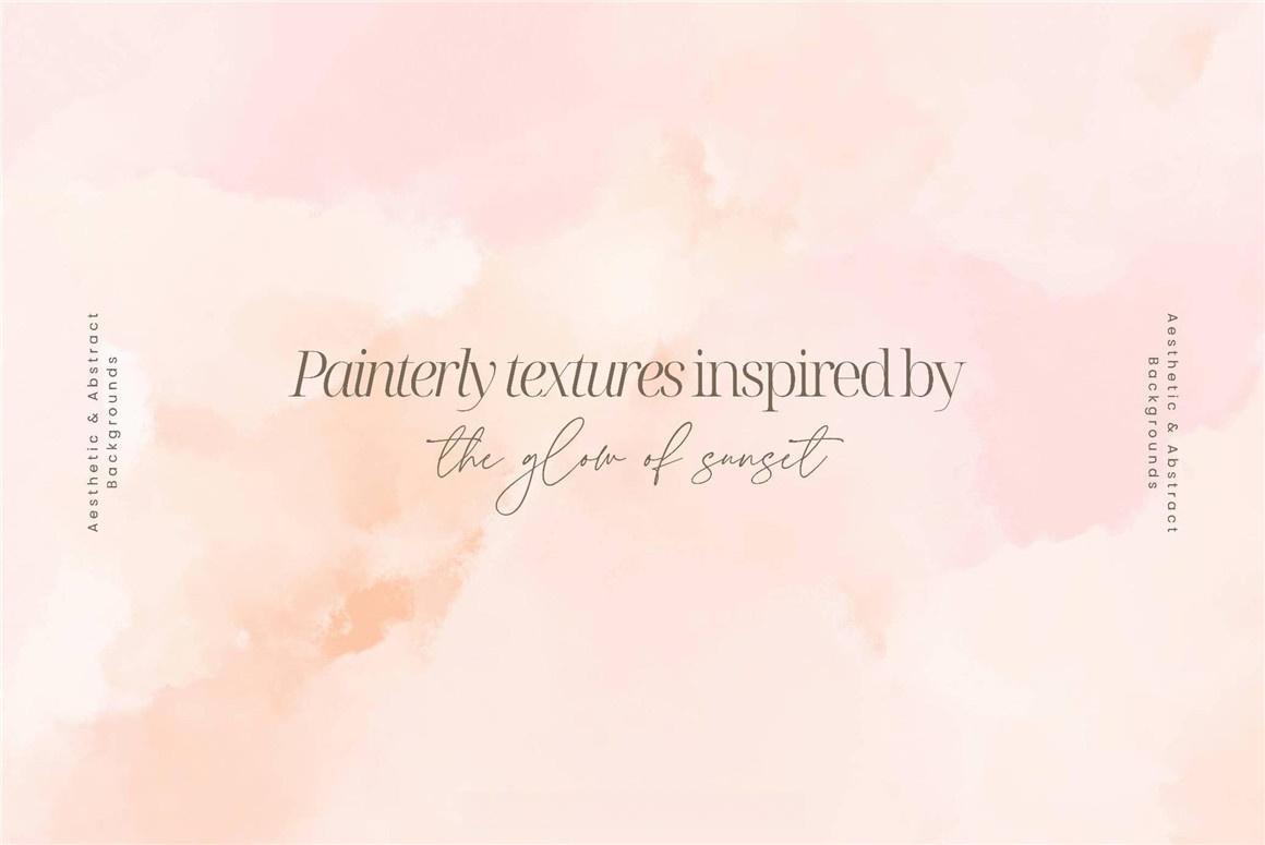 浪漫桃粉色调薰衣草伯爵腮红绿月桂多彩纸张背景肌理纹理JPG图片素材 Soft Blush Watercolor Backgrounds（12965）