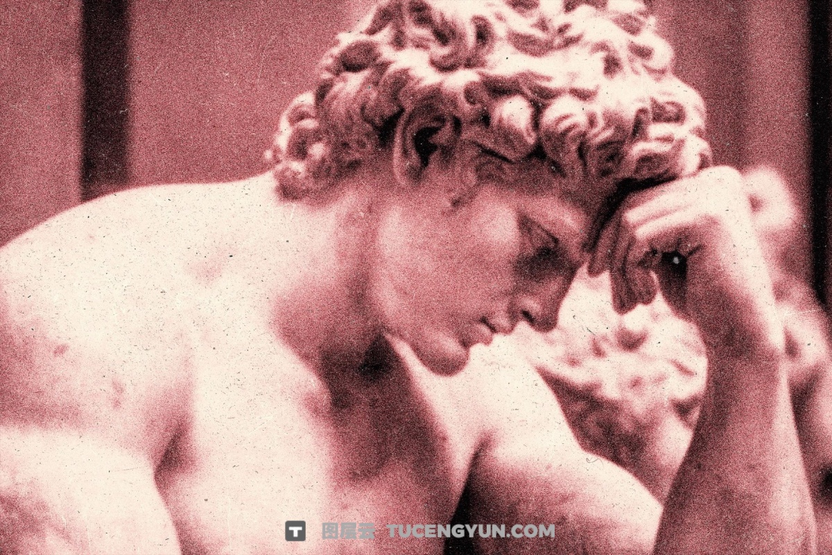 粗犷低保真单色墨水色调厚重颗粒感封面海报设计PSD特效样机（14003）