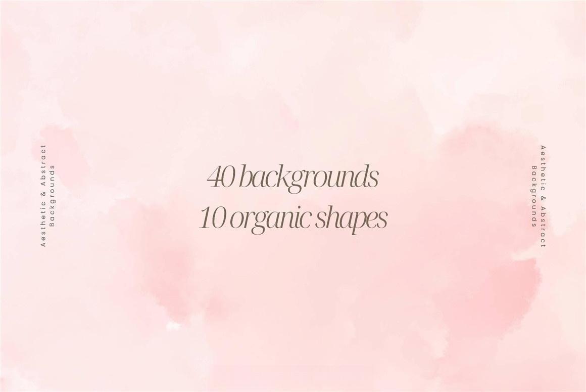 浪漫桃粉色调薰衣草伯爵腮红绿月桂多彩纸张背景肌理纹理JPG图片素材 Soft Blush Watercolor Backgrounds（12965）