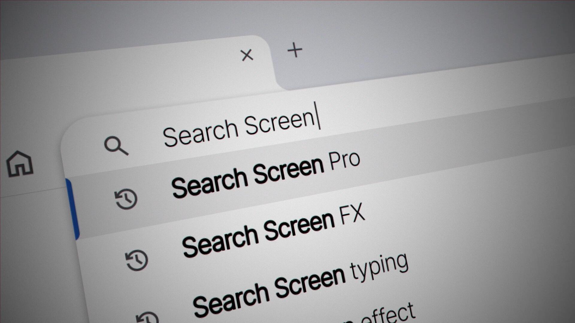 AE模板：逼真浏览器搜索引擎打字文字动画效果（13989）