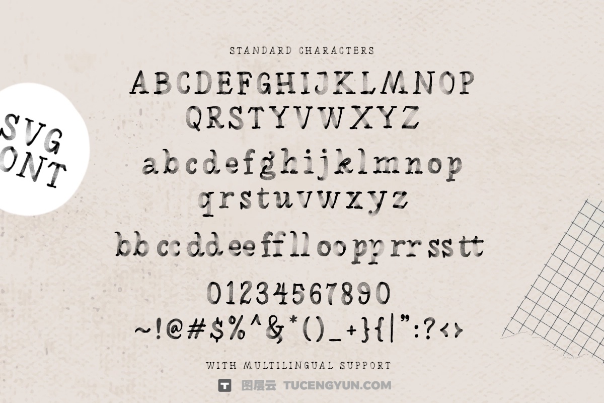 英文字体：真实手写有机水彩马克笔封面海报设计字体 Watercolor SVG Font（13925）