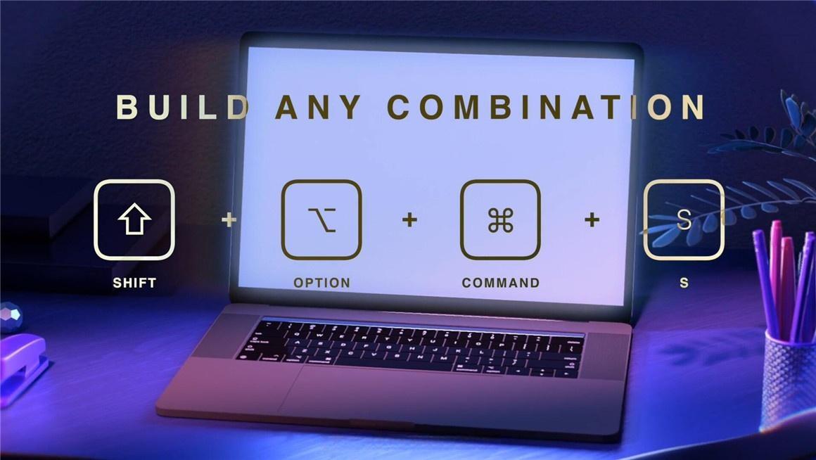 FCPX插件：极简主义游戏、键盘、视频教程制作快捷键图形按钮符号展示动画插件（12885）