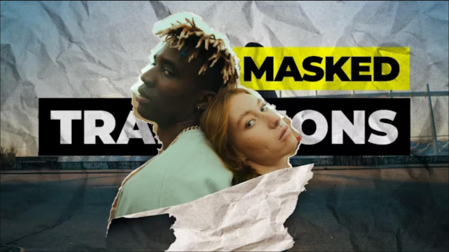 达芬奇预设：复古拼贴风格自定义路径撕纸转场过渡（13971）