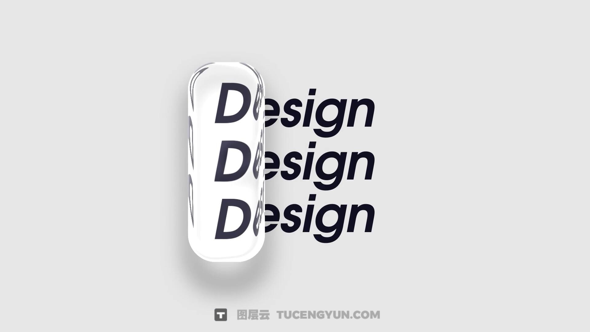 AE/PR模板：全新苹果液态玻璃美学动态滑动文字标题字幕动画（13941）