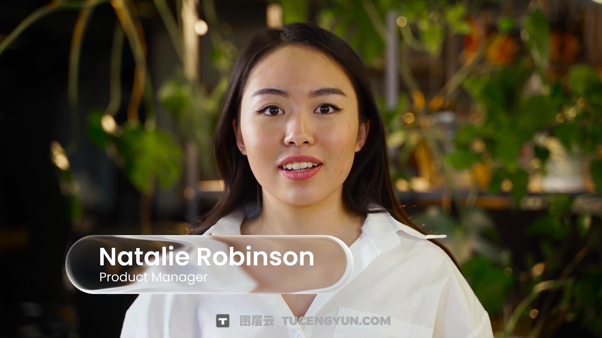 AE模板：苹果液态玻璃渐变效果文字标题字幕动画模板（13996）