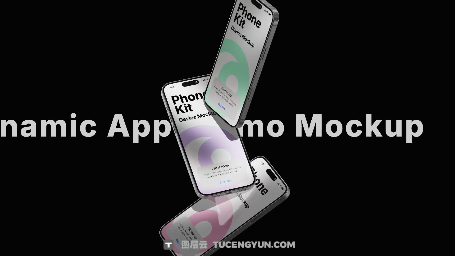 AE模板：高品质苹果IPhone 17应用程序UI设计官网展示3D模型动画模板（13992）