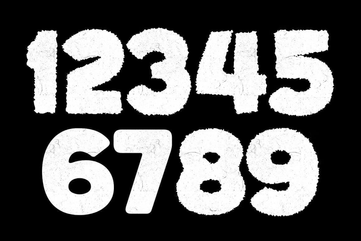 英文字体：90年代街头朋克摇滚风出血模糊毛边logo标题排版无衬线装饰封面海报设计字体（13007）