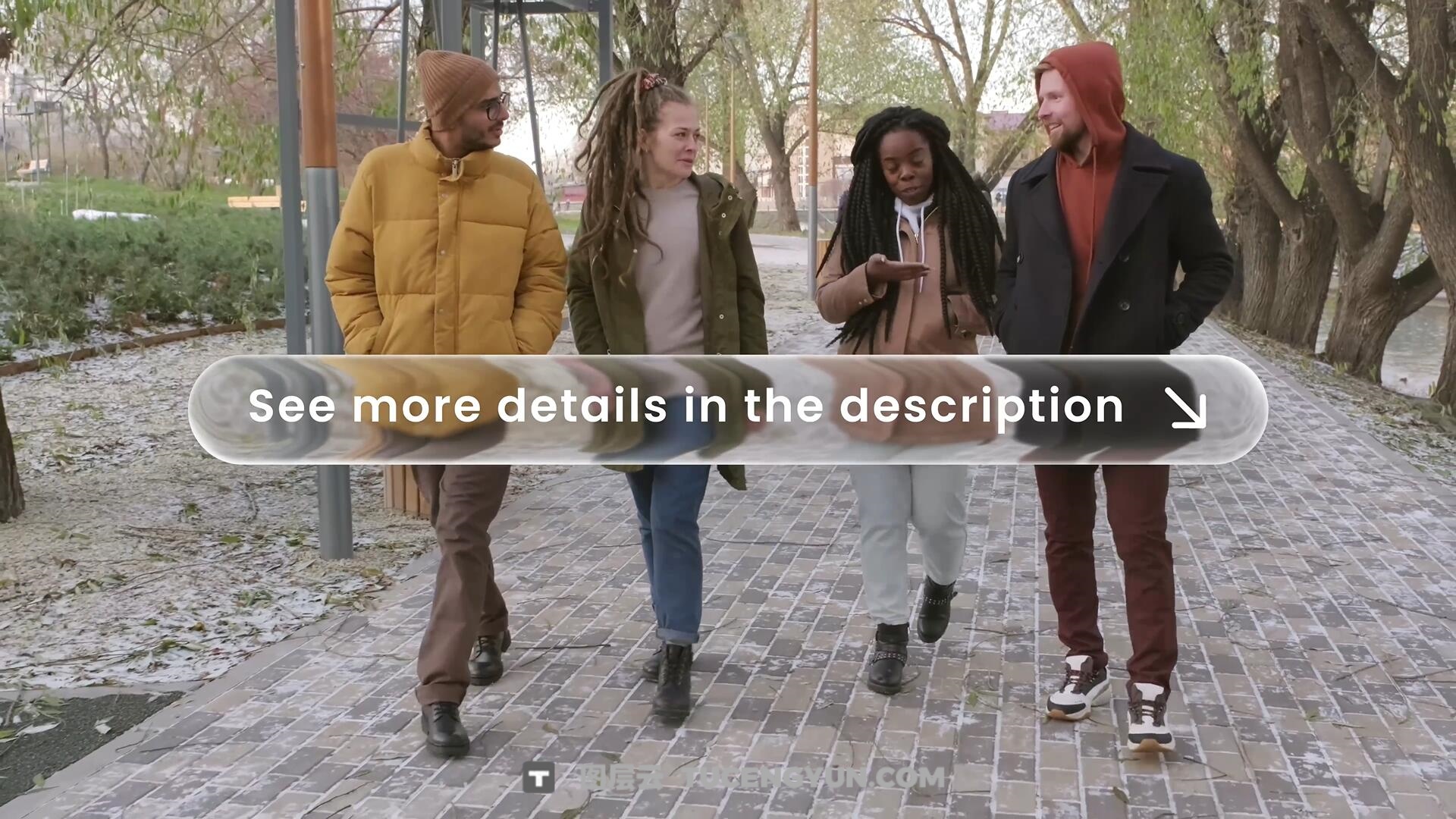 AE模板：苹果液态玻璃渐变效果文字标题字幕动画模板（13996）