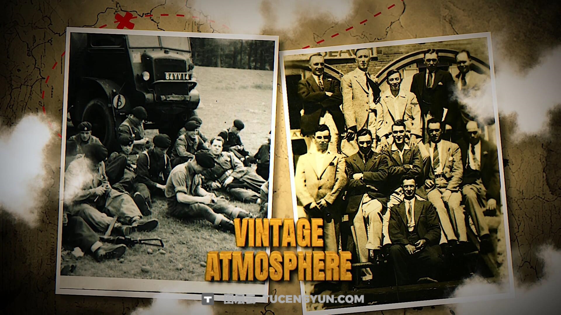 FCPX插件：复古纪实战争历史纪录片回忆录电影电视预告片头（13856）