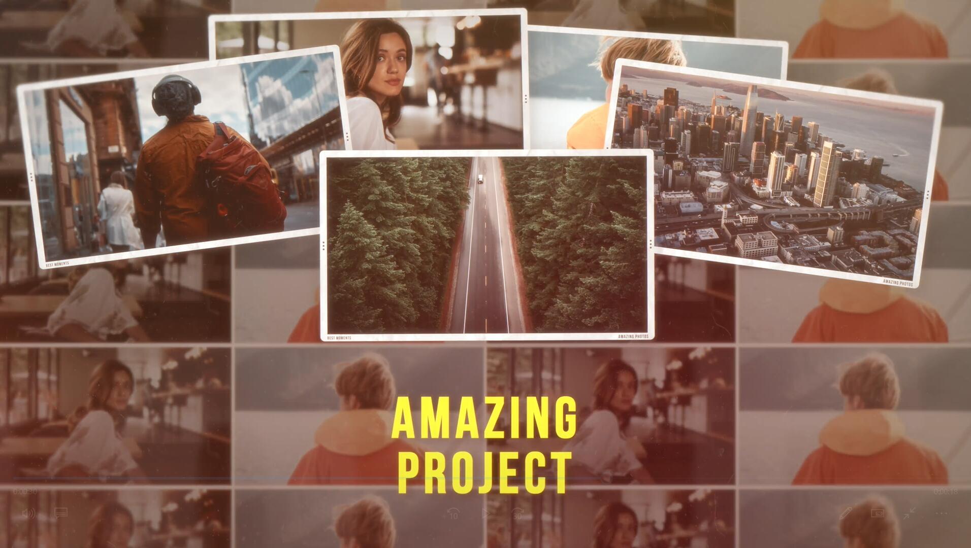 FCPX插件：浪漫温馨旅行回忆生日派对回忆录照片相册（13998）