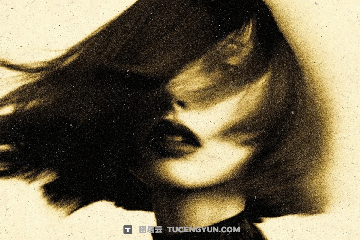 粗犷低保真单色墨水色调厚重颗粒感封面海报设计PSD特效样机（14003）