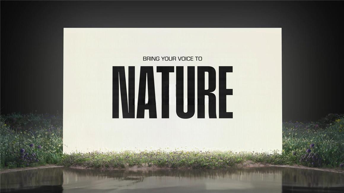 达芬奇模板：超现实主义风格沙漠花丛超大型屏幕短片字幕展示动画（12983）