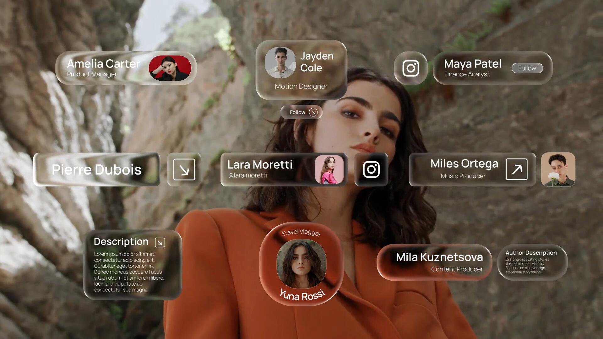 AE/PR模板：极简现代苹果液态玻璃渐变效果文字标题字幕动画模板（13914）
