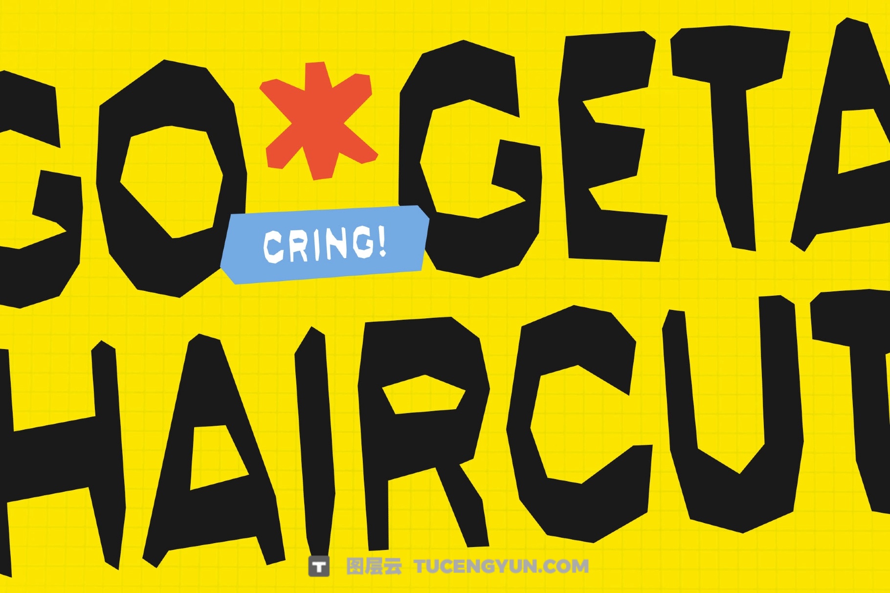 英文字体：独特时髦俏皮剪裁纸张质感头条新闻封面海报设计字体 Auhsome – Handcrafted PaperCut Font（13983）