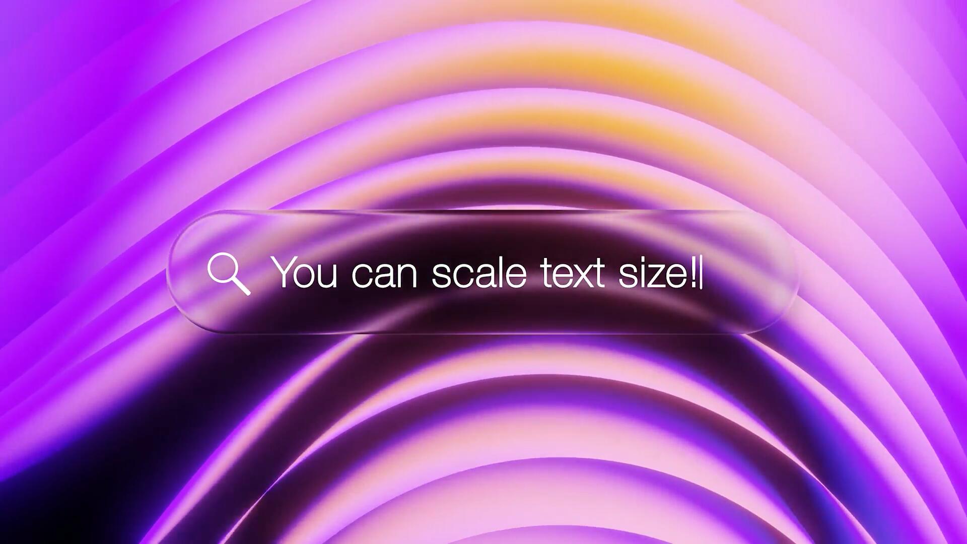 AE模板：苹果液态玻璃风格搜索栏文字打字输入效果动画（13921）