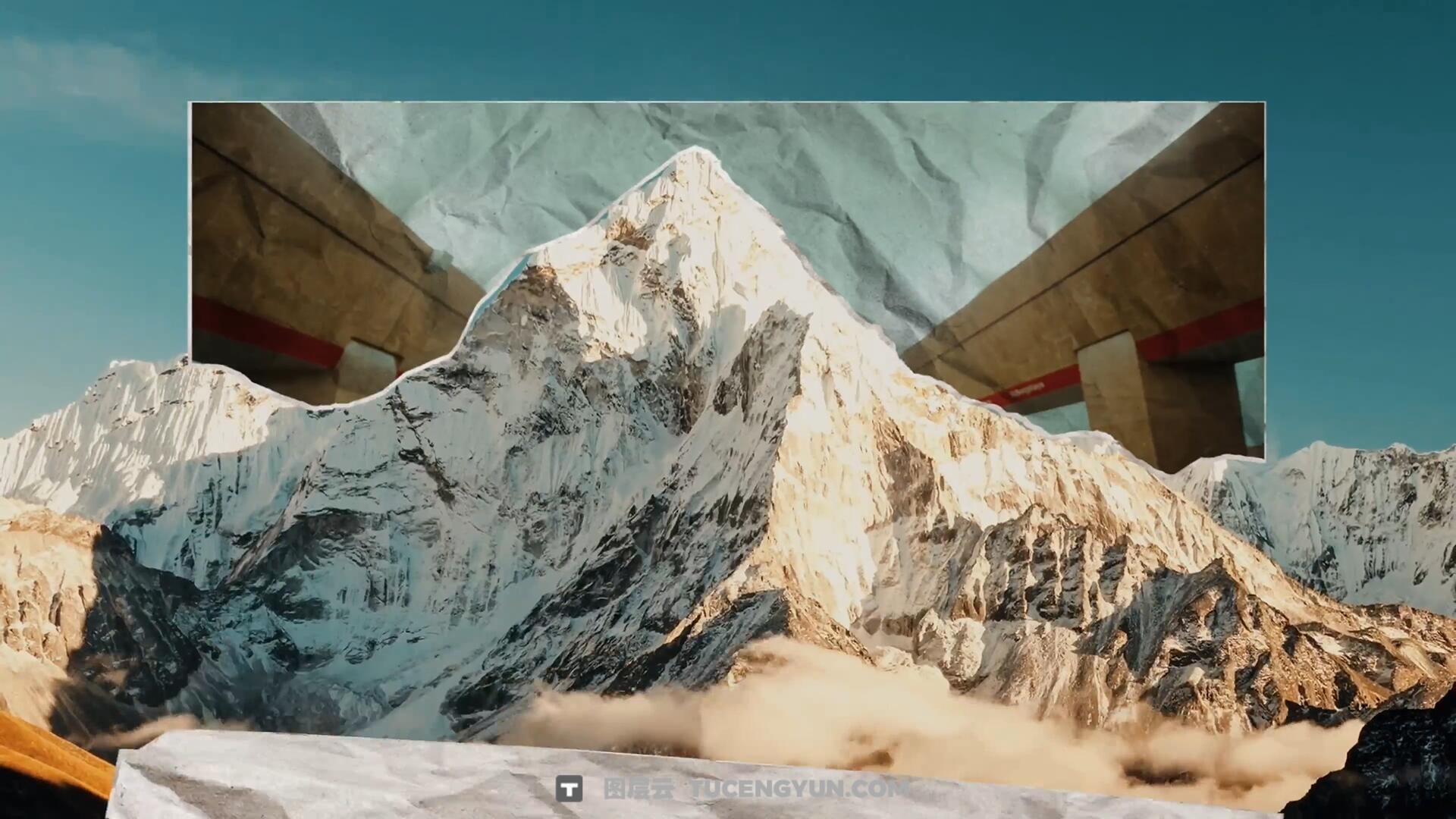 达芬奇预设：复古拼贴风格自定义路径撕纸转场过渡（13971）