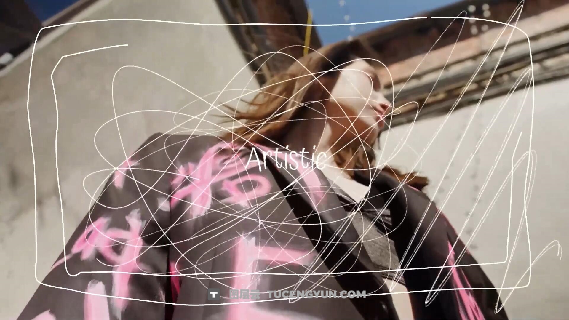 FCPX插件：潦草蹩脚凌乱手绘艺术线条标记元素动画（13908）