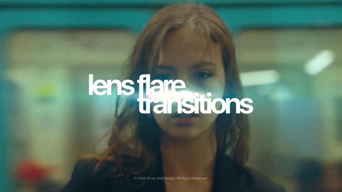 AE模板：梦幻优雅电影镜头光晕散景漏光反射视频广告无缝转场模板（12936）