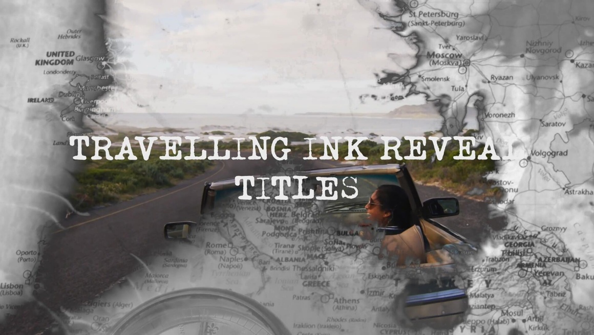 PR模板：全新中国风旅行地图墨水标题开场片头（12970）