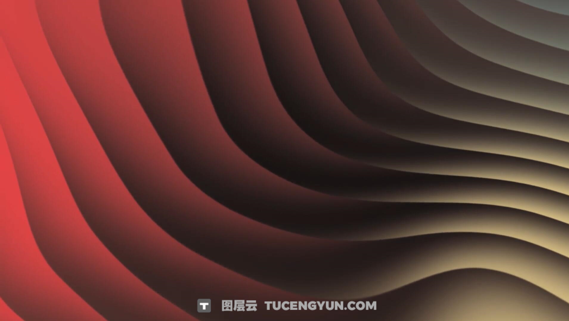 AE模板：大胆抽象模糊混合流动几何渐变液体波浪视频背景动画模板（13948）