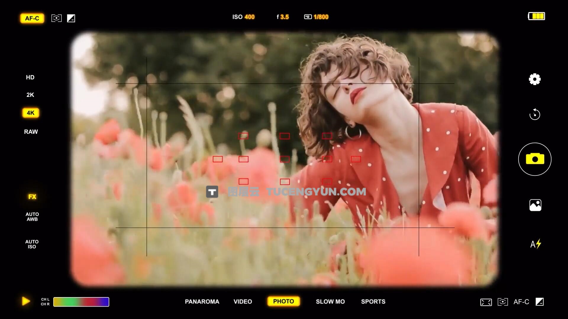 AE/PR模板：10个逼真相机取景器参数图标屏幕元素动画包 支持横竖屏（13906）